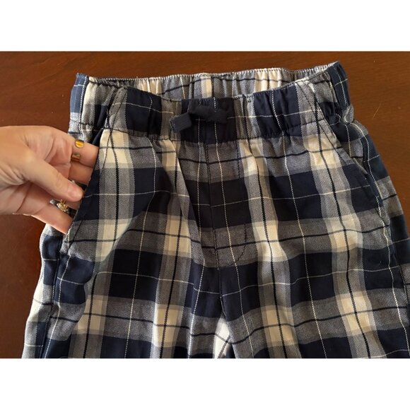 H&M Kids Navy Blue Plaid Pull-On Pajama PJ Cozy Pants Big Boys Size 8 - Picture 4 of 13
